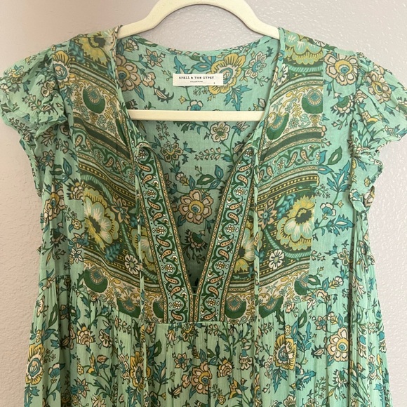 Spell and the gypsy collective folk song house dress sage size small - Picture 5 of 11